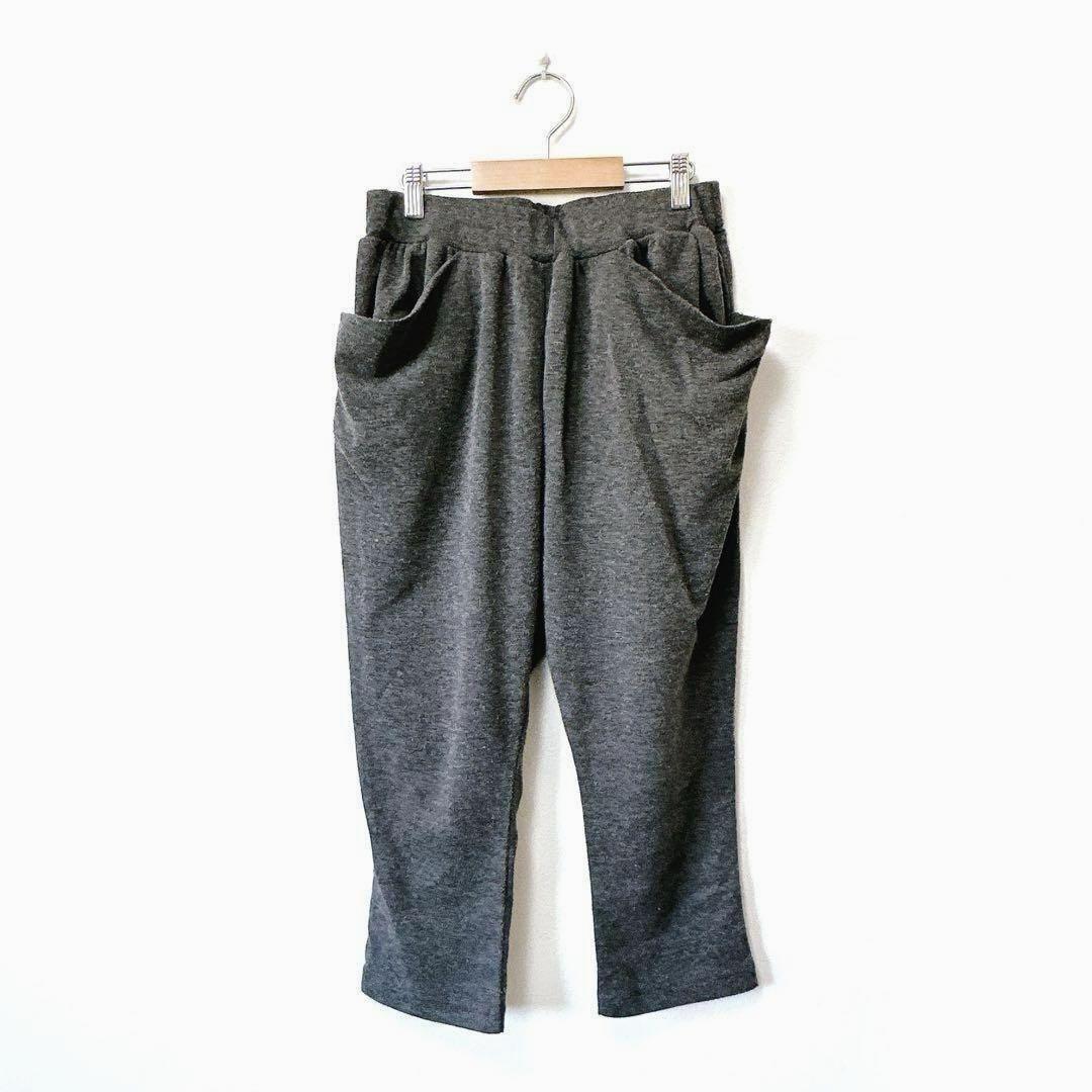 mooriGANRYU サルエルパンツ M グレー クロップド丈サルエルパンツ【M】グレー ゆったり 体型カバー