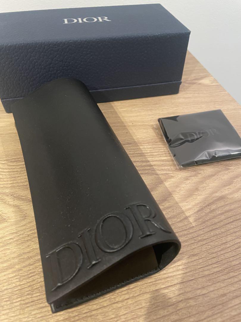 Dior メガネケース 黒 レザー