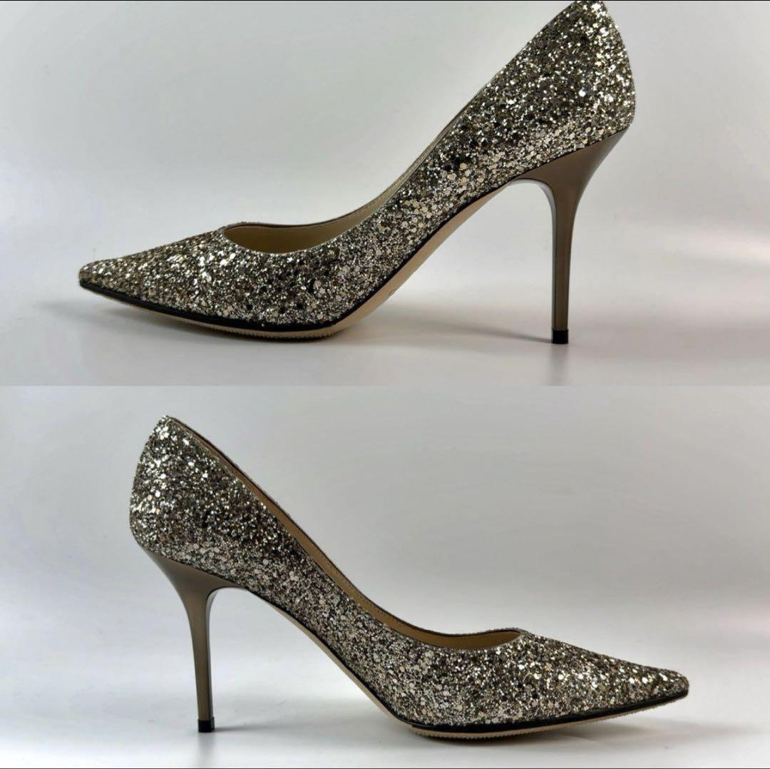 Jimmy Choo ゴールド パンプス　ラメ