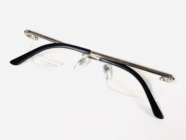 正規品 BVLGARI GOLD 18KT チタニウム メガネ 眼鏡 H419