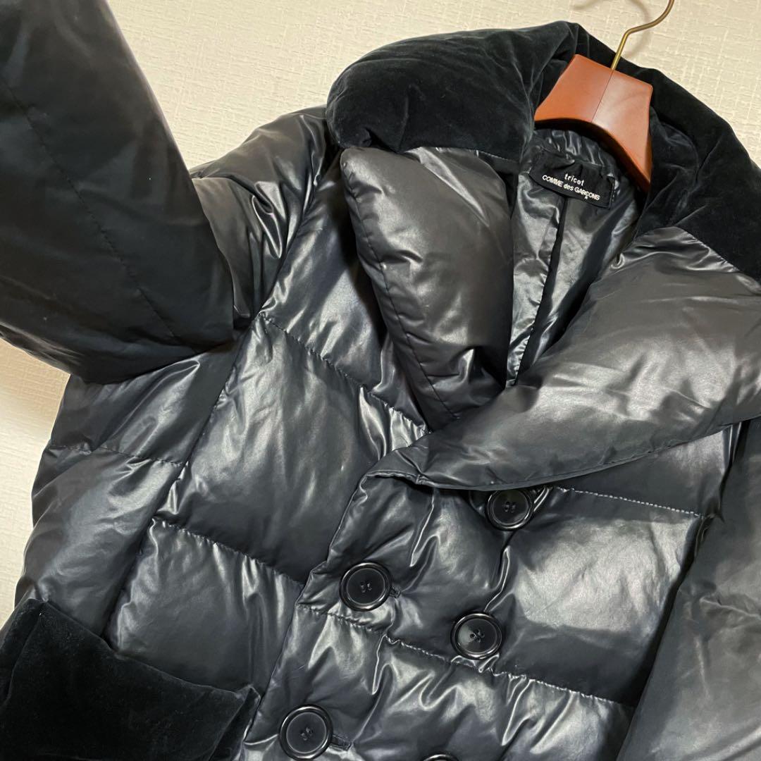 誠実 tricot COMME des GARCONS 刺繍中綿ジャケット - ノーカラー