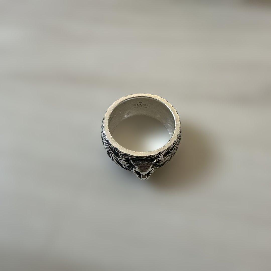 グッチ GUCCI ライオンモチーフ Ag925 62サイズ 22号 リング