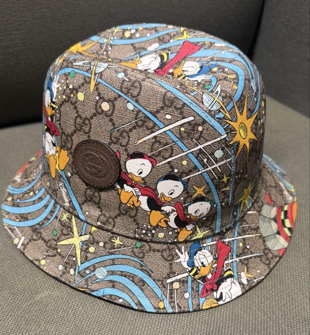 GUCCI ドナルドダック　ハット　バケットハット　GGロゴ