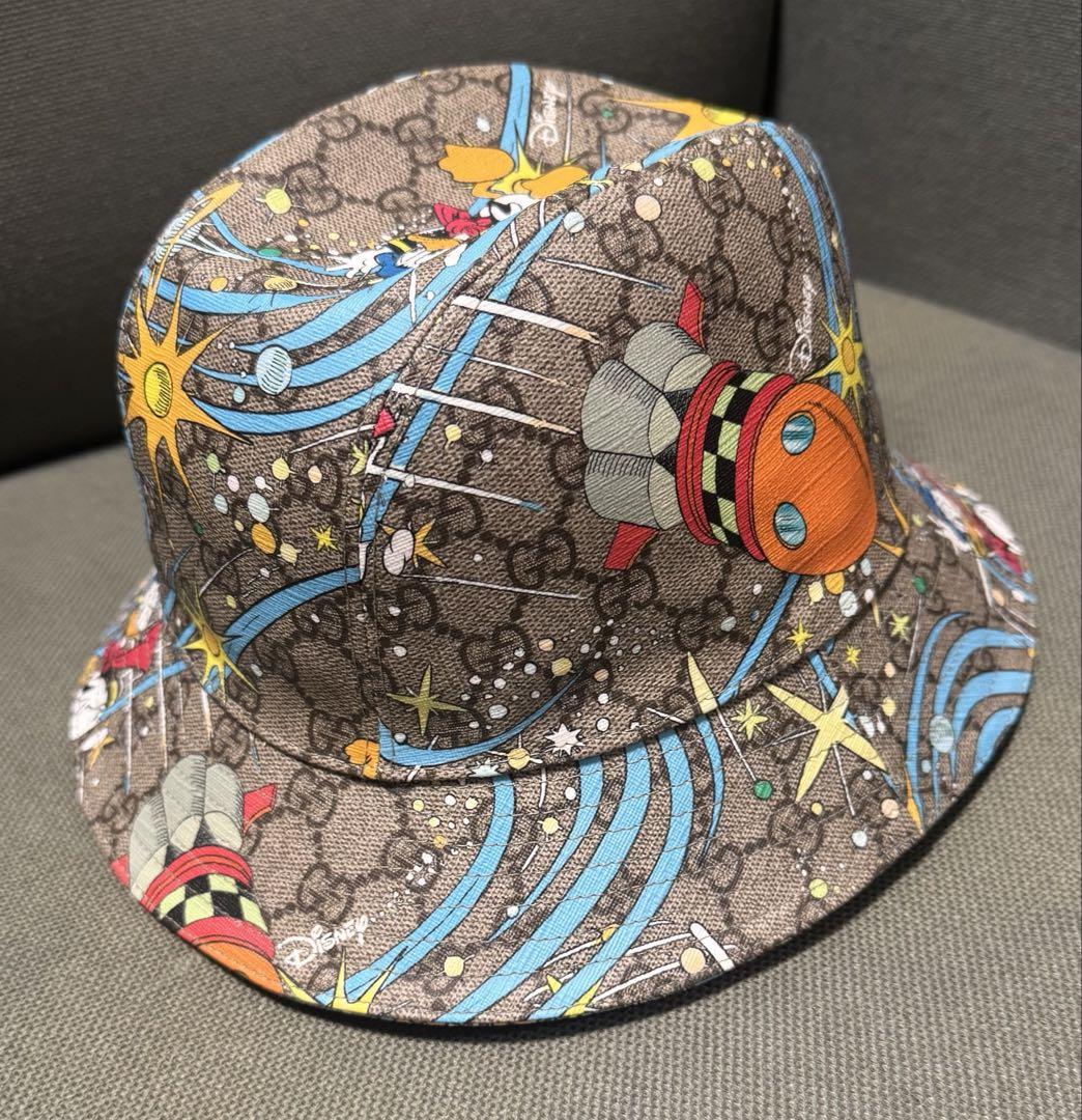 GUCCI ドナルドダック　ハット　バケットハット　GGロゴ