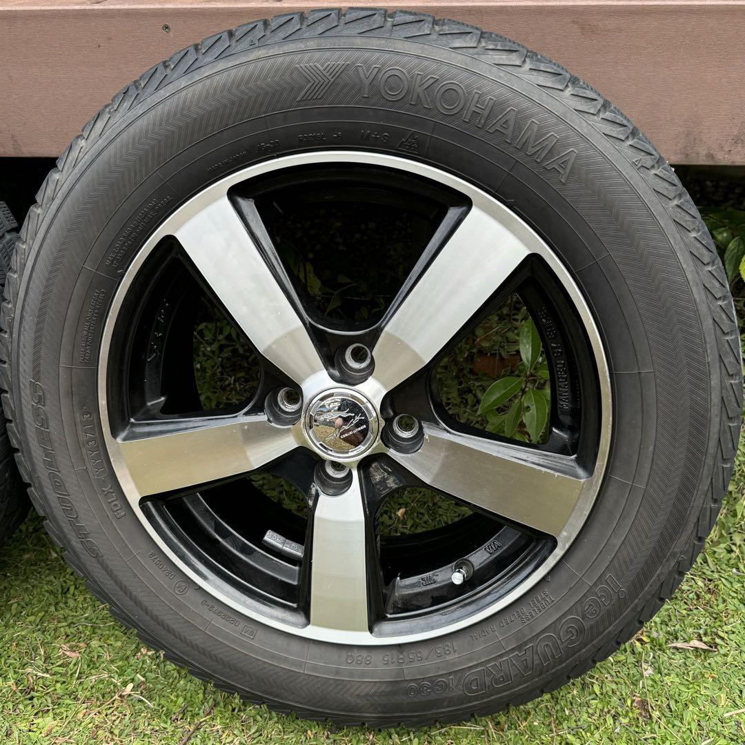 【引取限定】　タイヤホイールセット4本　ナット付　185/65R 15 ヨコハマ
