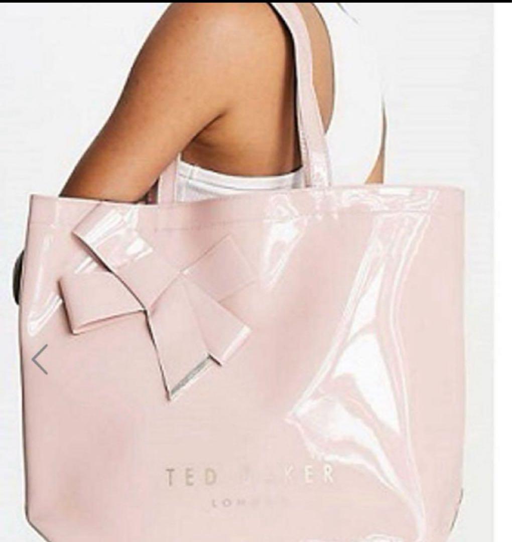 最先端 TED BAKERテッドベイカーロンドンエナメルバッグビニール トート バッグ