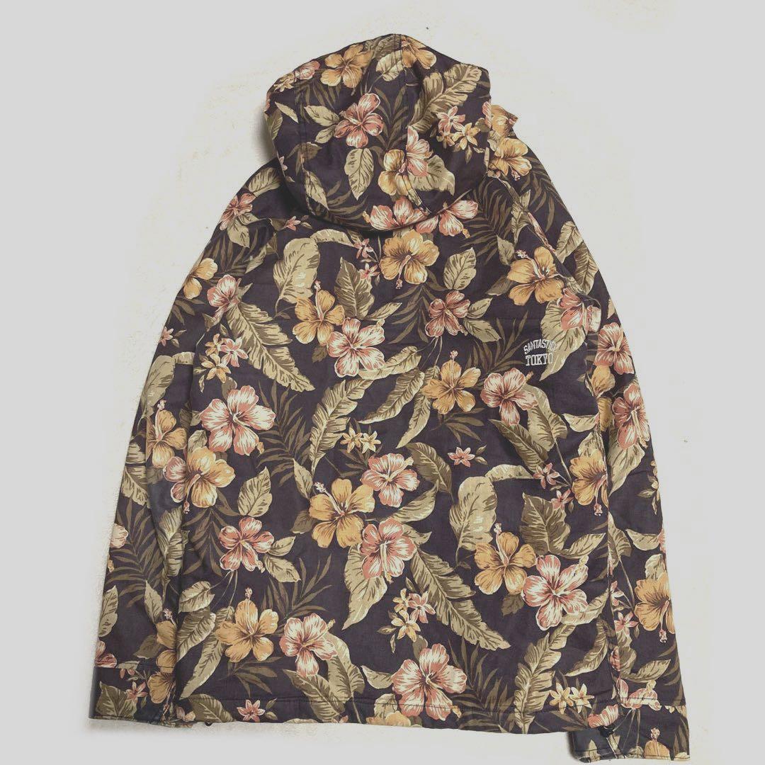 SANTASTIC サンタスティック　中綿　ダウンジャケット　花柄　フード　XL SANTASTIC サンタスティック 中綿 ダウンジャケット 花柄 フード XL