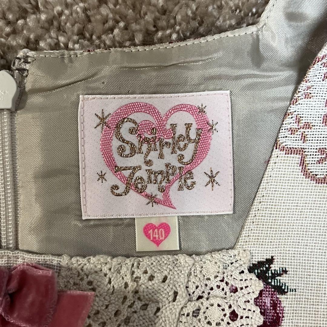 【Shirley Temple】ケーキ刺繍ノースリーブワンピース レースリボン