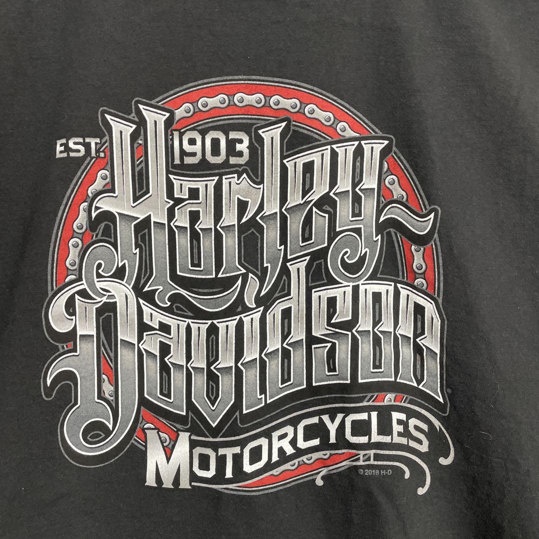 ハーレー　ダビッドソン　Tシャツ　ノースリーブ　両面プリント　XL ハーレーダビッドソン 両面プリント ノースリーブ ビックサイズT