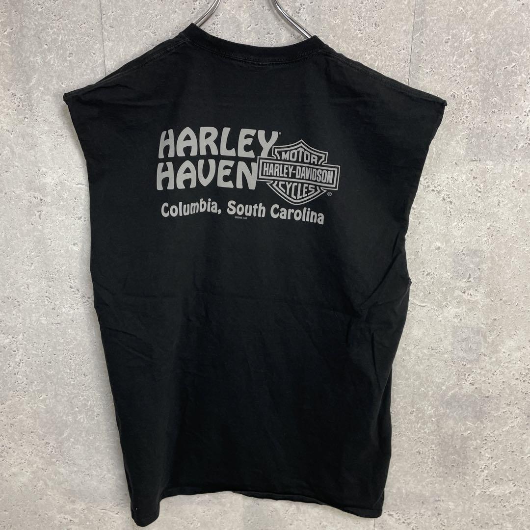 ハーレー　ダビッドソン　Tシャツ　ノースリーブ　両面プリント　XL ハーレーダビッドソン 両面プリント ノースリーブ ビックサイズT