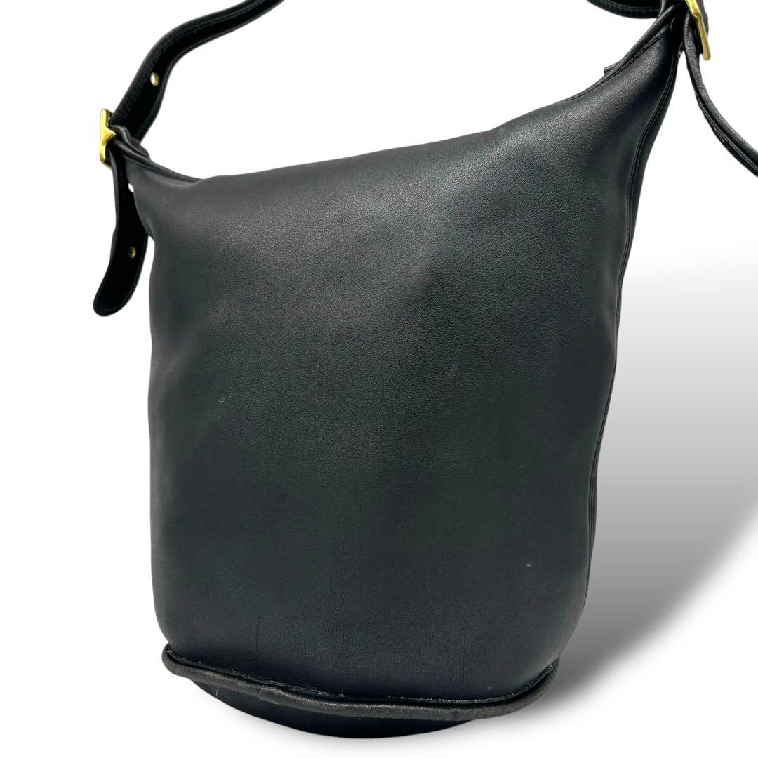美品 COACH オールドコーチ バケツ ショルダー レザー 黒 USA製