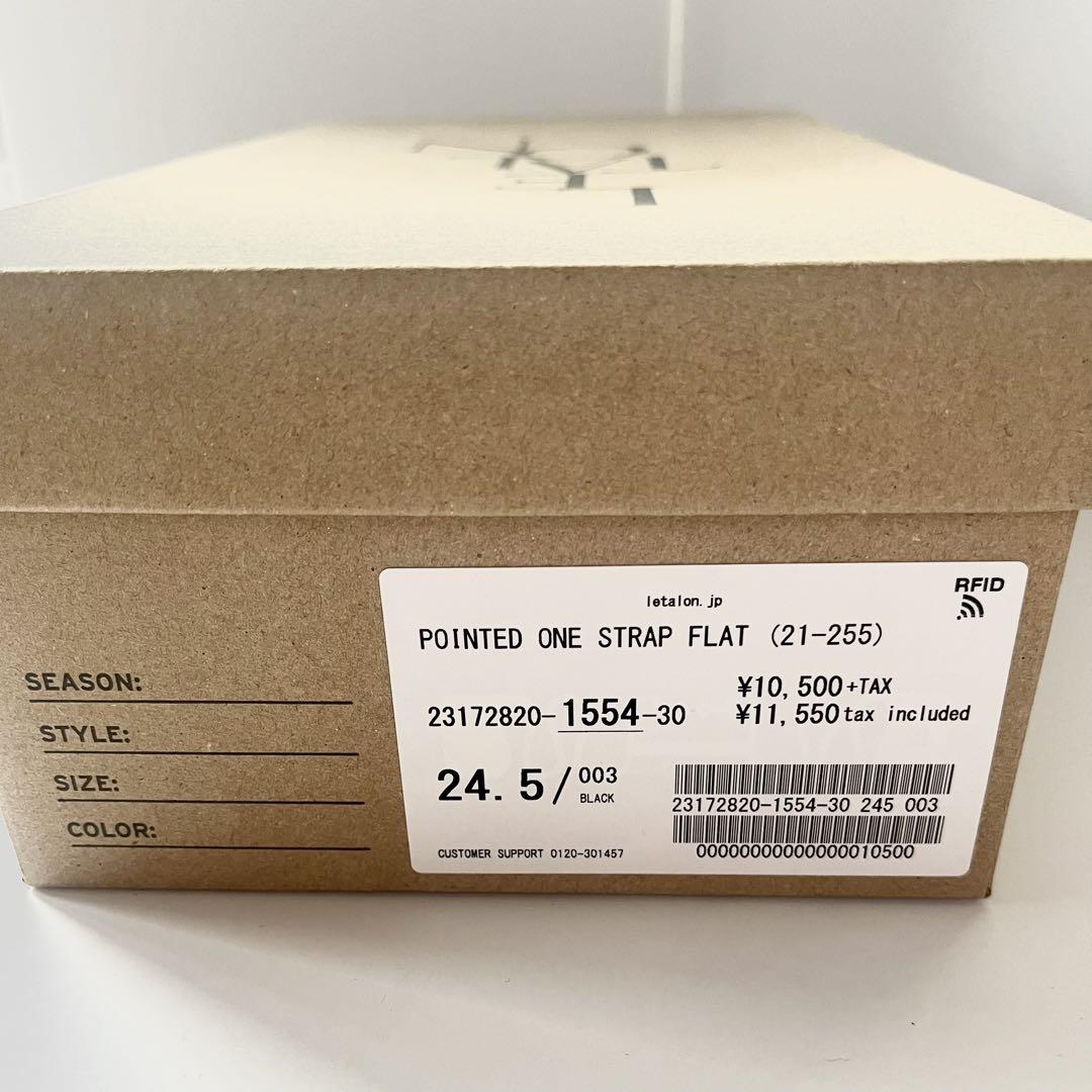 LETALON ポインテッドワンストラップフラット
