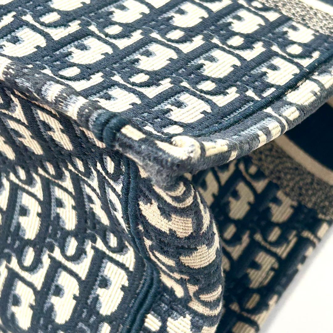 Dior トロッター ブックトート キャンバス ラージ トートバッグ ネイビー Dior トロッター ブックトート キャンバス ラージ トートバッグ ネイビー