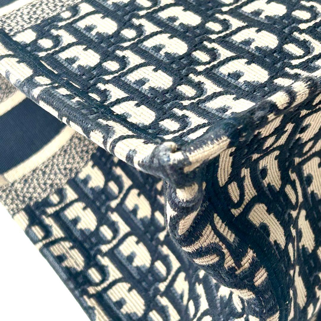 Dior トロッター ブックトート キャンバス ラージ トートバッグ ネイビー Dior トロッター ブックトート キャンバス ラージ トートバッグ ネイビー