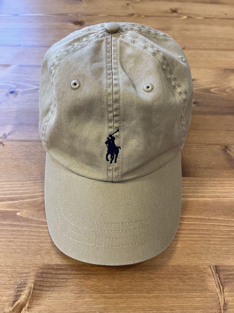 ポロ ラルフローレン キャップ ベージュ 刺繍ロゴ POLO RALPH LAUREN ポロ・ラルフローレン ロゴ ベア刺繍キャップ