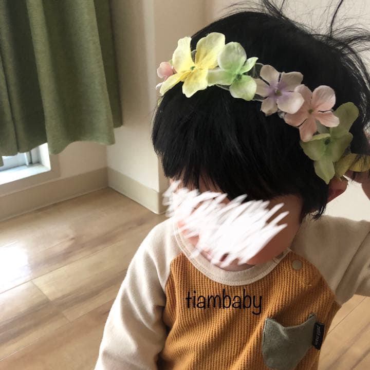 ヘアバンド ベビー 花 レース 花冠 白 可愛い 記念撮影 輸入 ヘアバンド ベビー 花 レース 花冠 白 可愛い 記念撮影 輸入