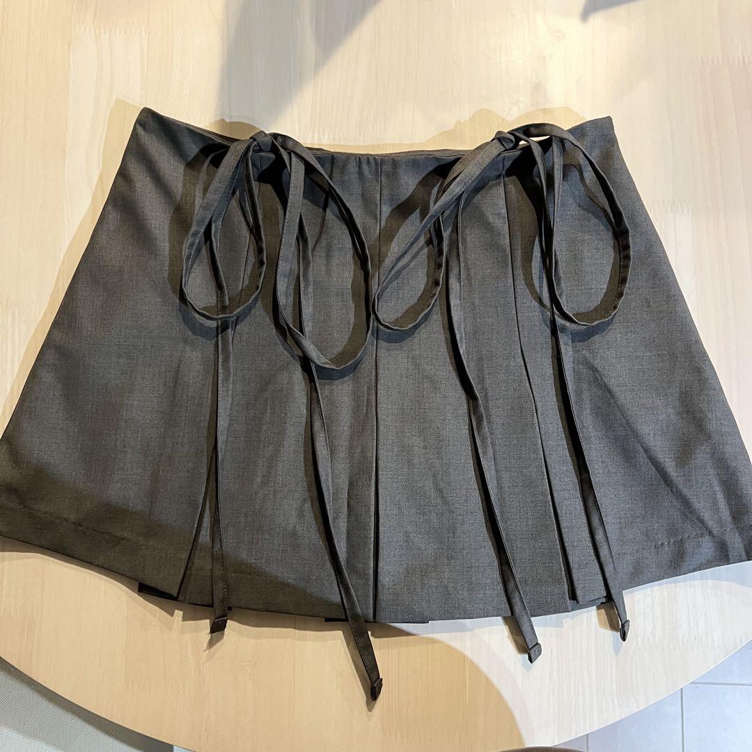 スカート pellsiana ribbon pleats skirt pants