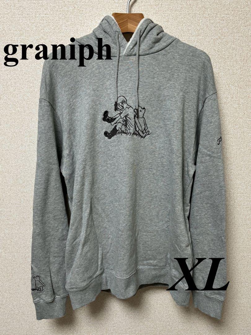 【graniph】グラニフ 新品同様 クラシックプー パーカー XL グレー