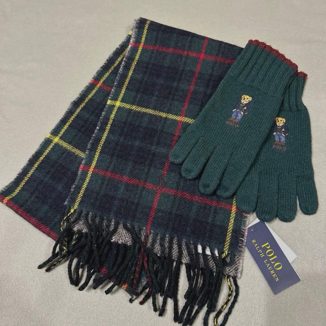 ポロラルフローレン マフラー チェック リバーシブル 男女兼用POLO RALPH LAUREN