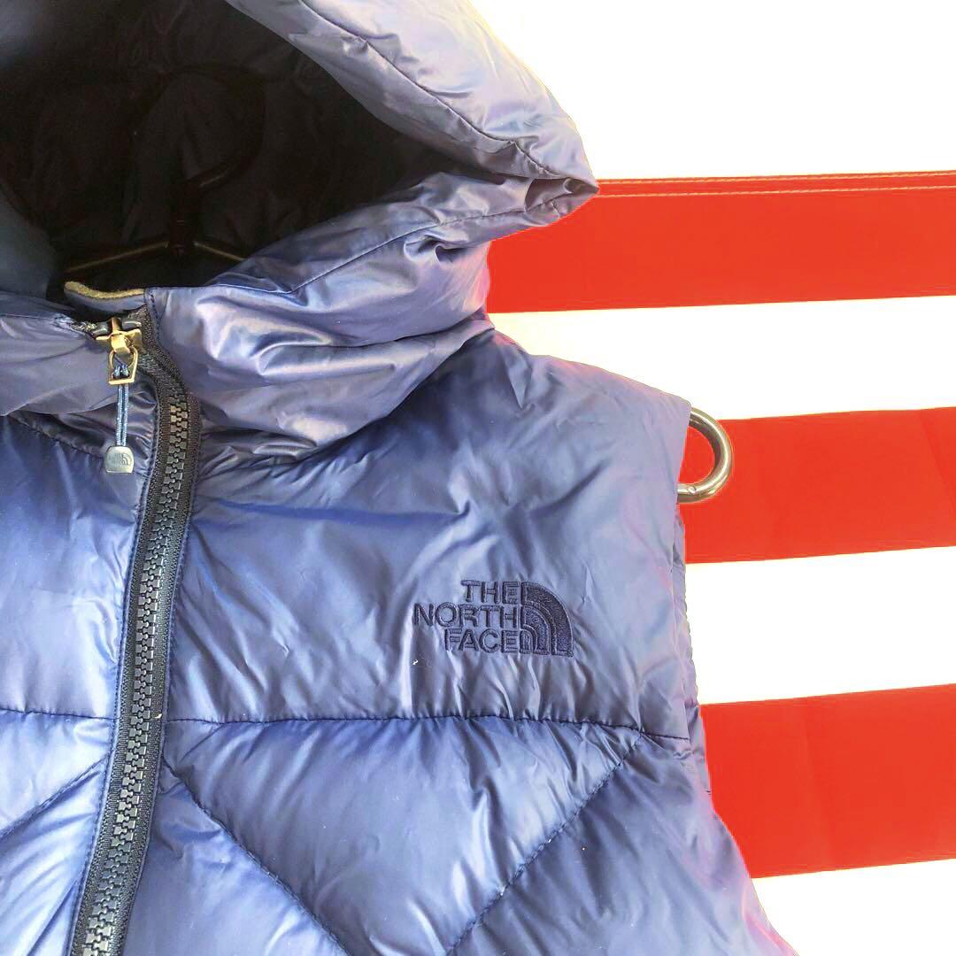 THE NORTH FACE フード付きダウンベスト ネイビー