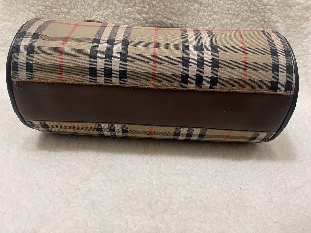 バーバリー ノバチェック キャンバス レザー ウエストバッグ 美品】BURBERRY キャンバス レザー ノバチェック クラッチバッグ