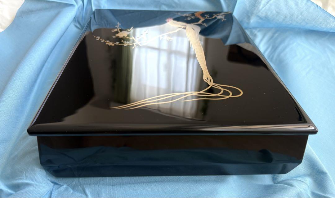 平安象彦京漆器　「金彩長尾鶏蒔絵」手文庫　桐箱入り 平安象彦京漆器 「金彩長尾鶏蒔絵」手文庫 桐箱入り