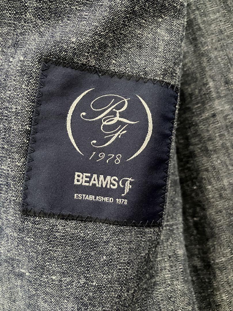 BEAMS F / NEW EASY コットンリネン シャンブレー ジャケット