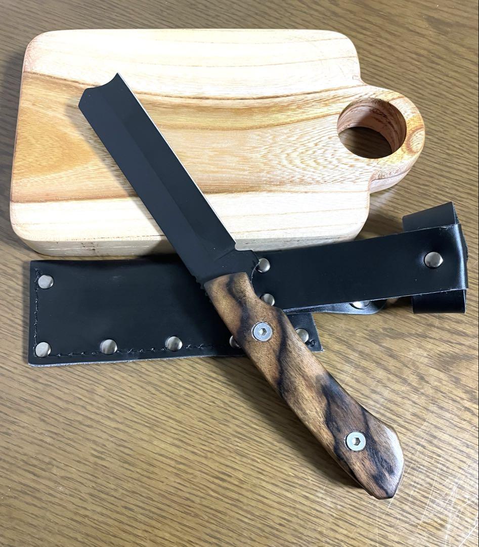 欅カッティングボードと 黒柿使用ナタセット