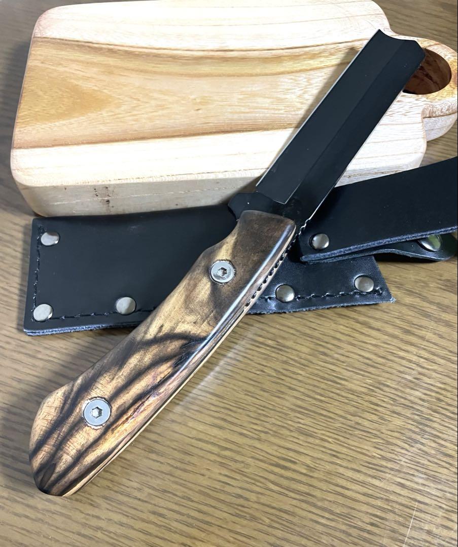 欅カッティングボードと 黒柿使用ナタセット
