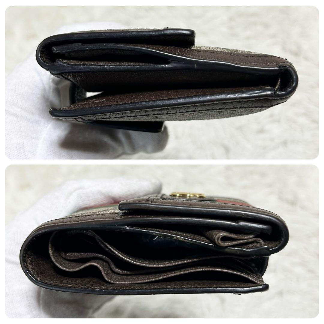 極美品　グッチ　オフィディア　折り財布　Wホック　マーモント　シェリーライン