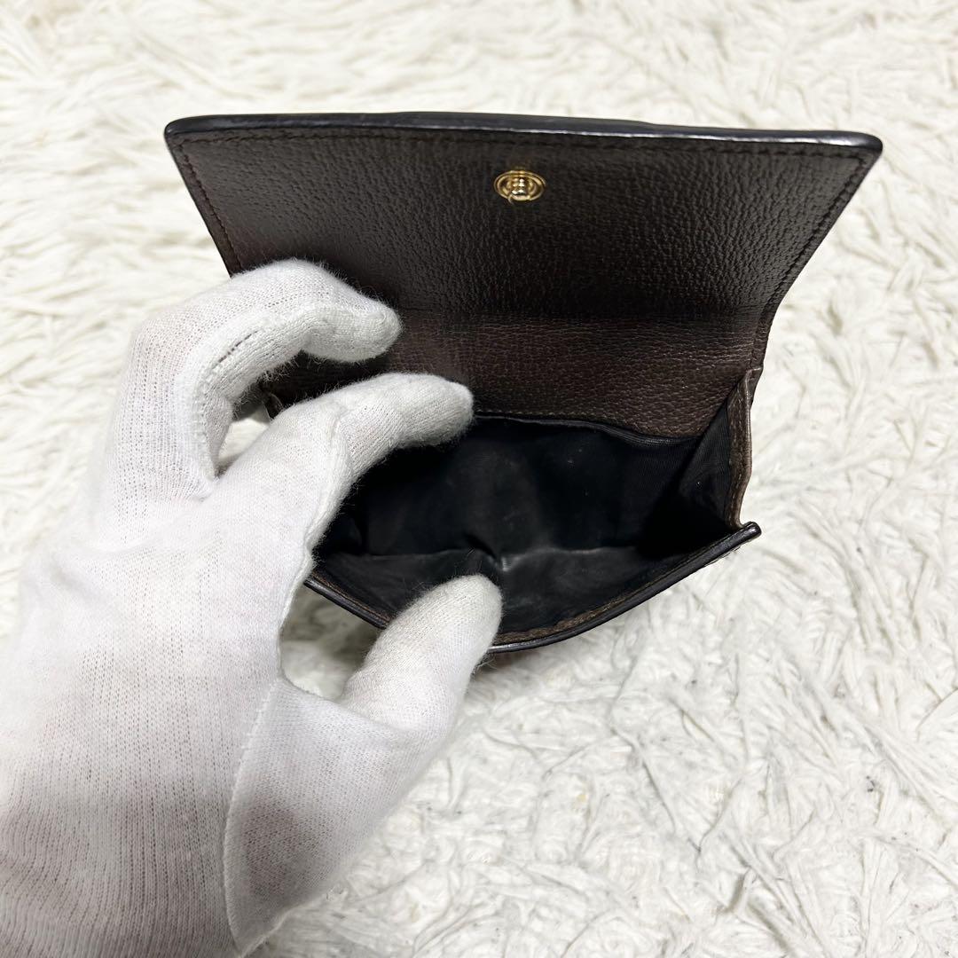 極美品　グッチ　オフィディア　折り財布　Wホック　マーモント　シェリーライン