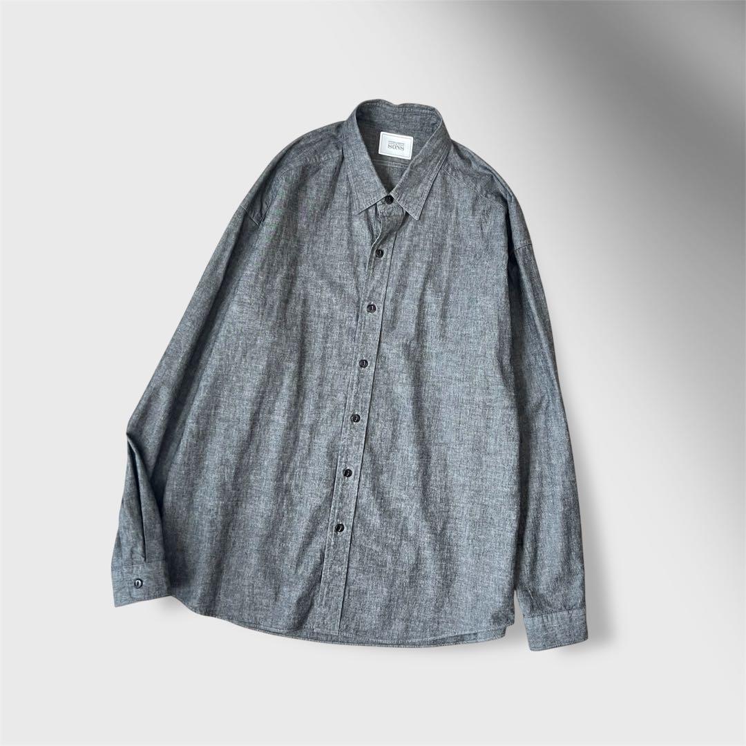 UNITED ARROWS SONS ブラックシャンブレー シャツ 黒シャンS UNITED ARROWS SONS