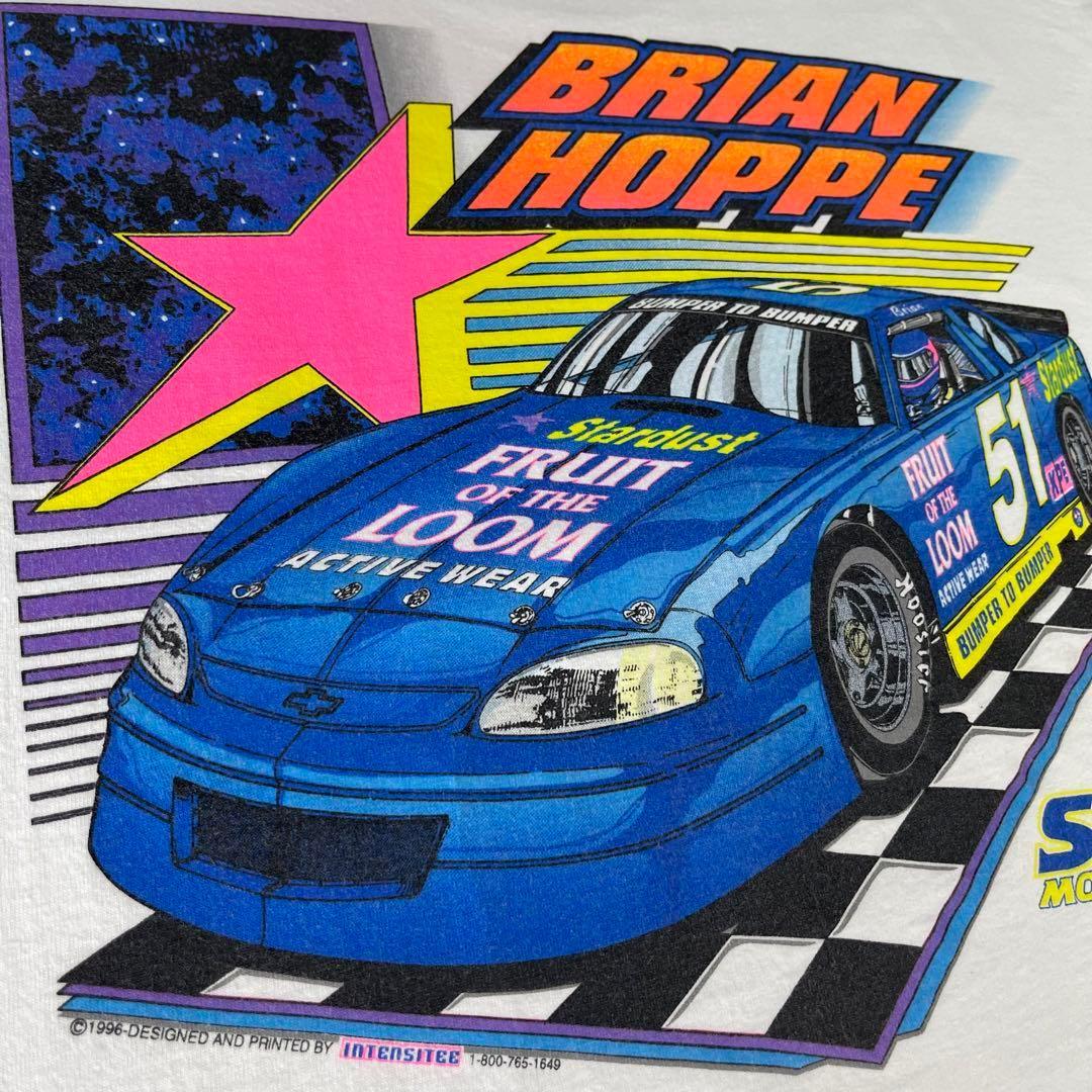 90\'s フルーツオブザルーム USA製　ナスカー　サイン入り Tシャツ