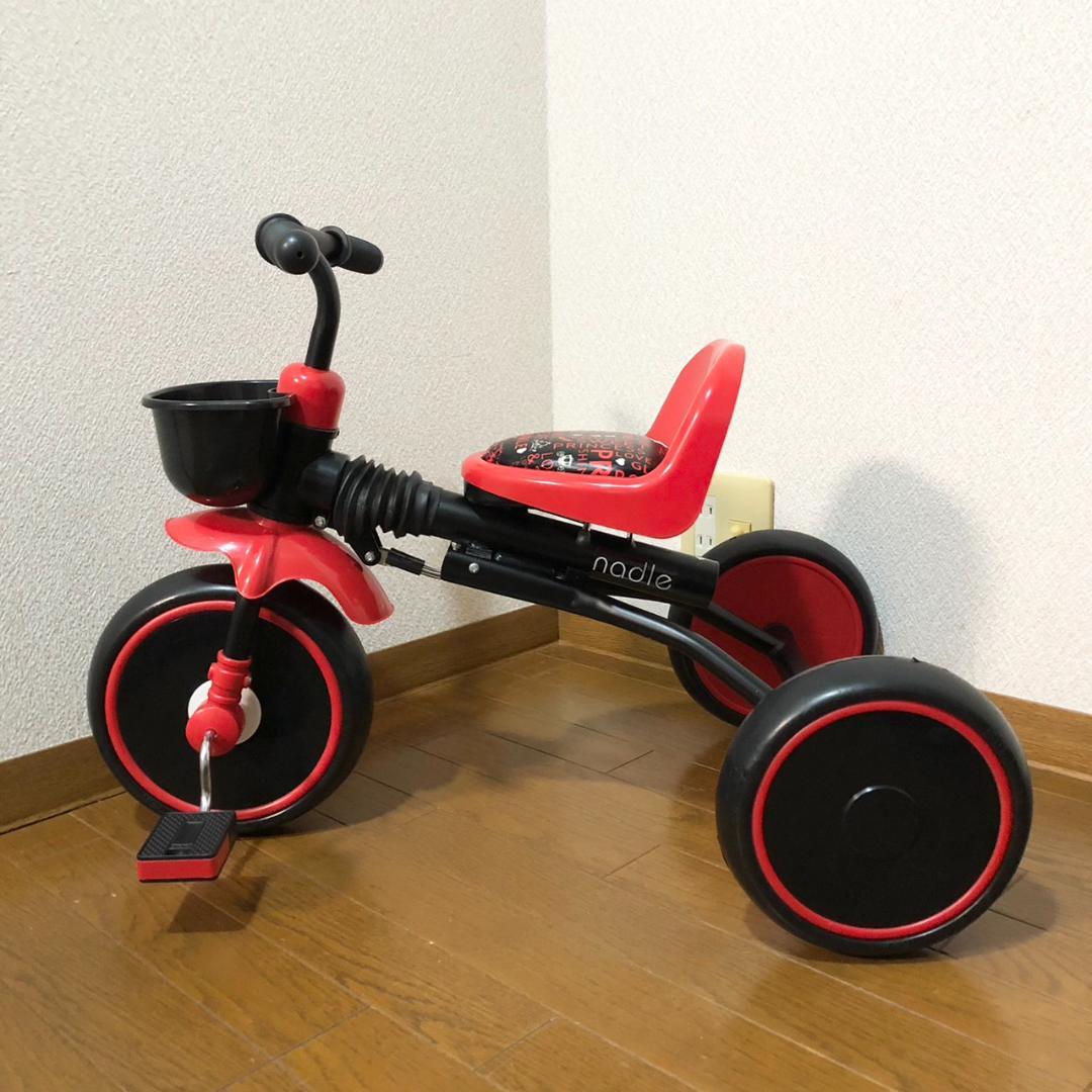 【美品】 nadle　折りたたみ　三輪車　赤