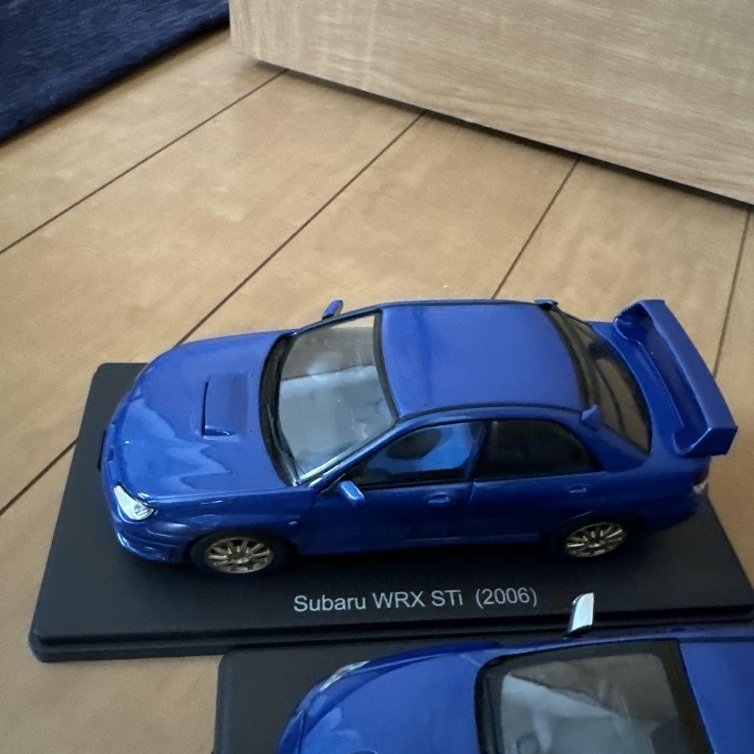 国産名車コレクション　Subaru WRX STI ミニカー 2台セット