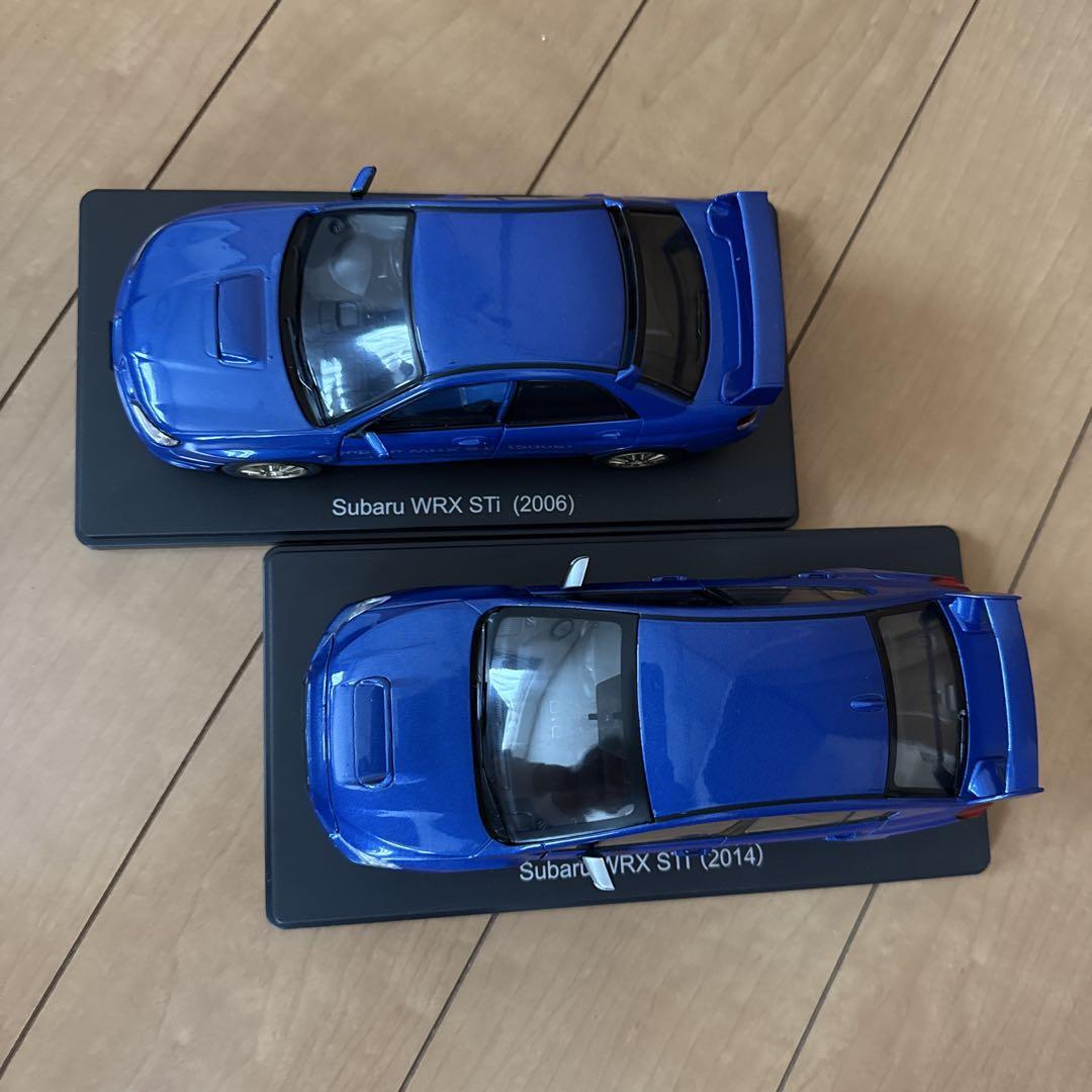 国産名車コレクション　Subaru WRX STI ミニカー 2台セット