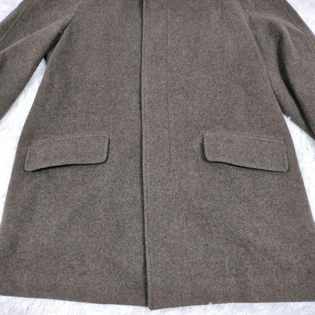 美品【超希少XL】バレストリーノ　カシミヤ混　ステンカラーコート　メルトンウール