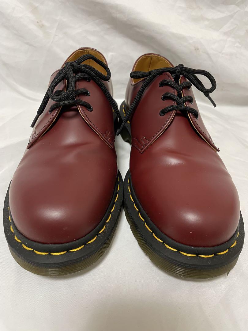 【お試し価格！】 Martens Dr. 1461 美品チェリーレッド 27ドクターマーチンuk8 靴