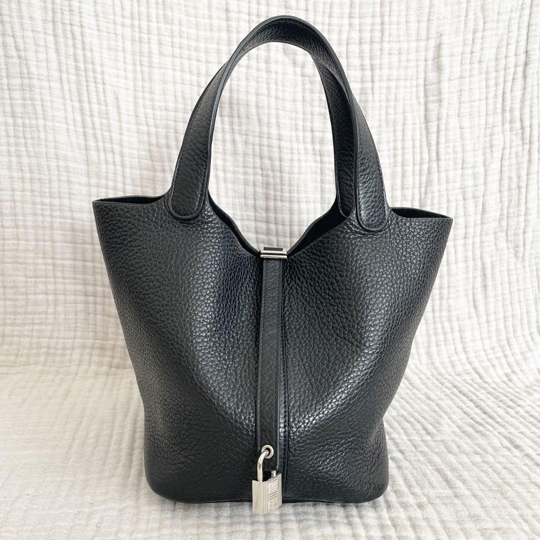 エルメス ピコタンロックMM 22 ノワールシルバー金具（レア