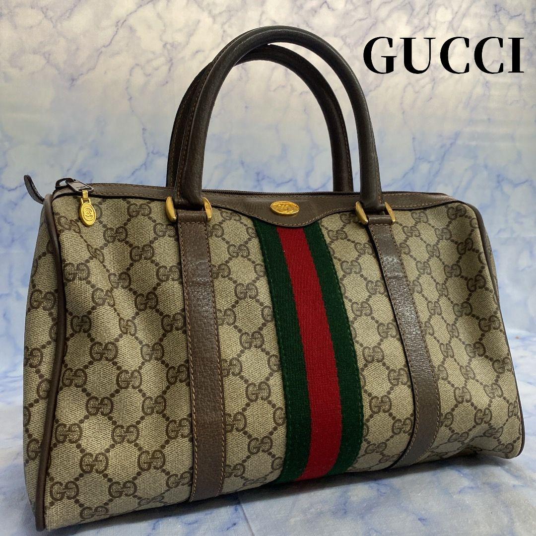 一番の GUCCI グッチ オールドグッチ ボストンバック シェリーライン - ショルダーバッグ