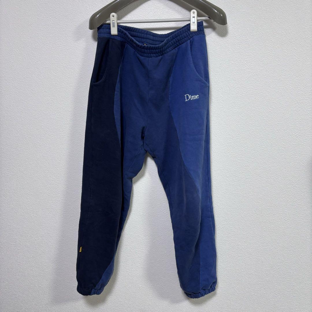 Dime パッチワークスウェットパンツ M ネイビー