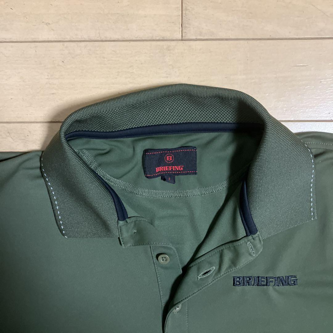 BRIEFING ポロシャツ オリーブグリーン セール】【BRIEFING GOLF／ブリーフィングゴルフ】MEN'S LOGO