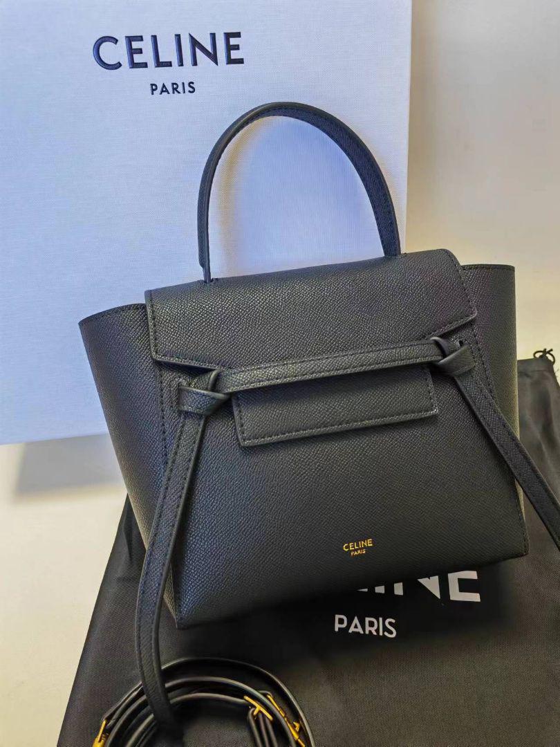 CELINE セリーヌ　ベルトバッグ　ナノ　ブラック