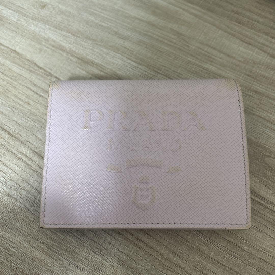 【定価約13万】PRADA 二つ折り財布 ピンク