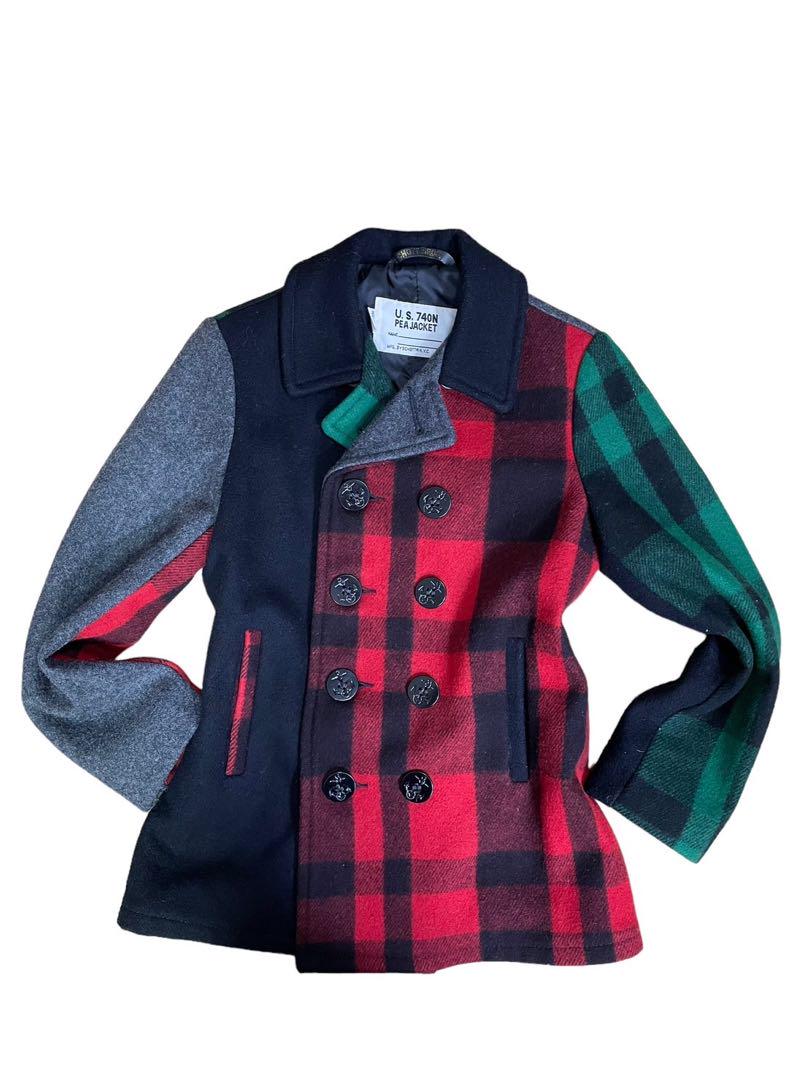 SCHOTT U.S.740N PEA JACKET ピーコート チェック