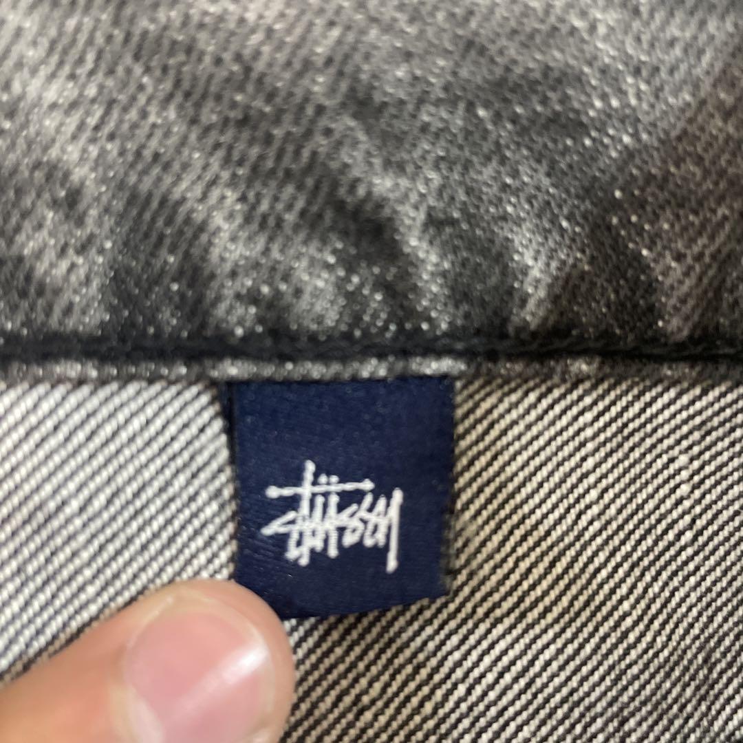 r*i様 90s USA製 old Stussy 先染め ブラック ワイド デニ 90s old stussy ブラックデニム USA製 ストレート 先染め