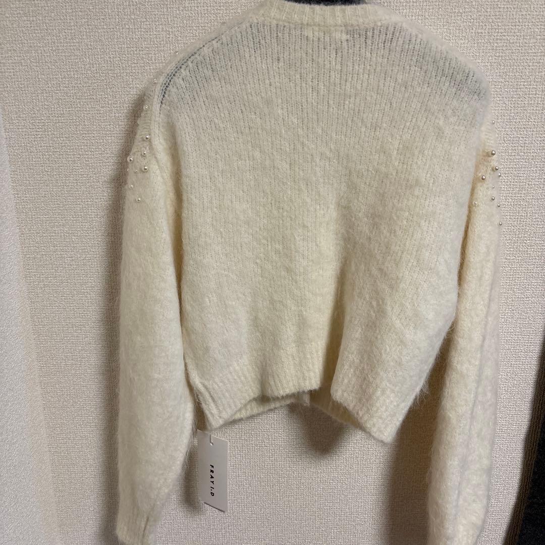 FRAY I.D パール装飾 カーディガン FRAY I.D パール装飾 カーディガン