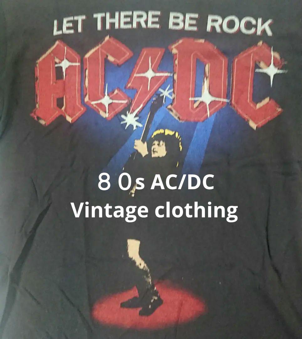 80s 貴重AC/DCビンテージロックＴシャツ