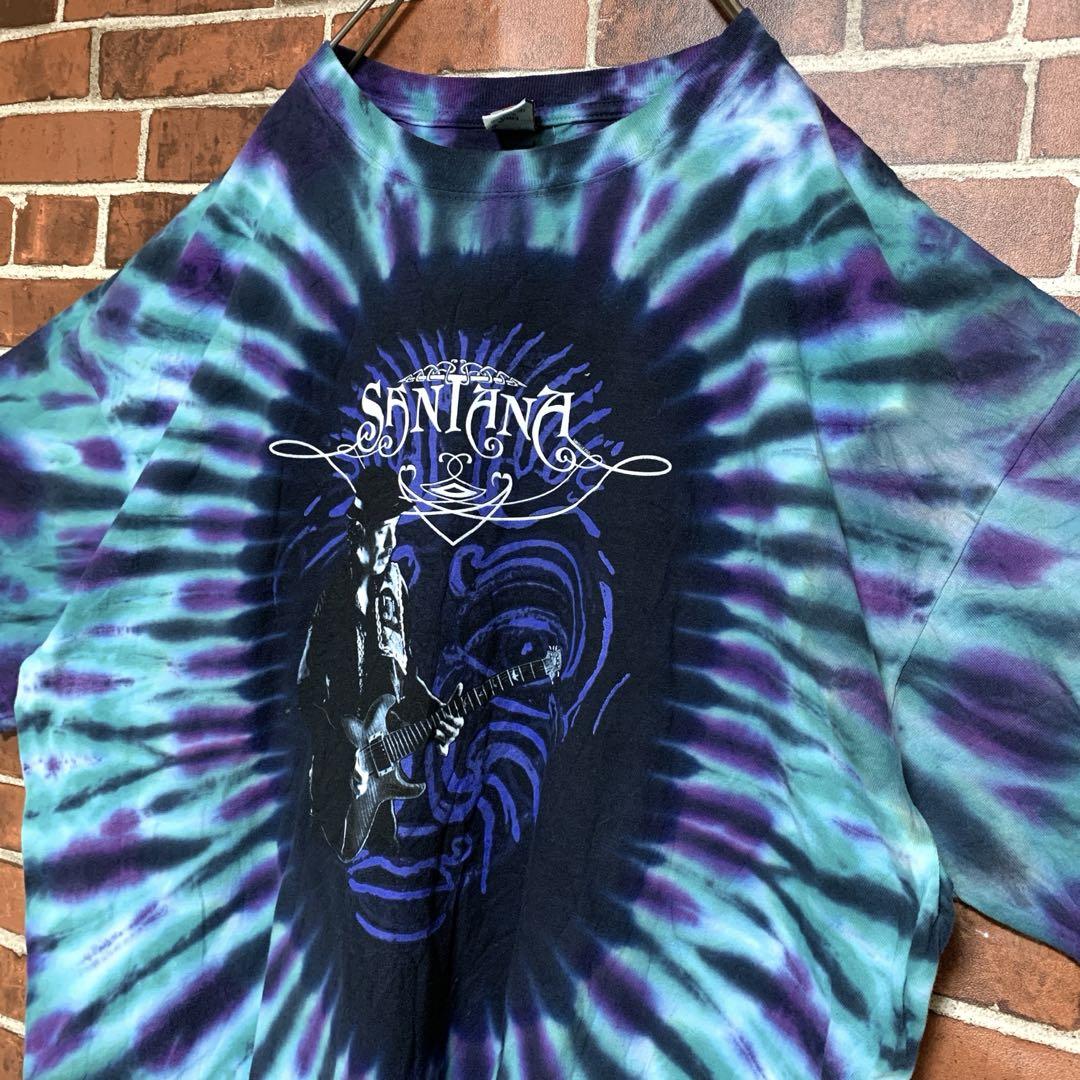 【激レア】90's★SANTANA★サンタナ★タイダイ★染め★バンドTシャツXL