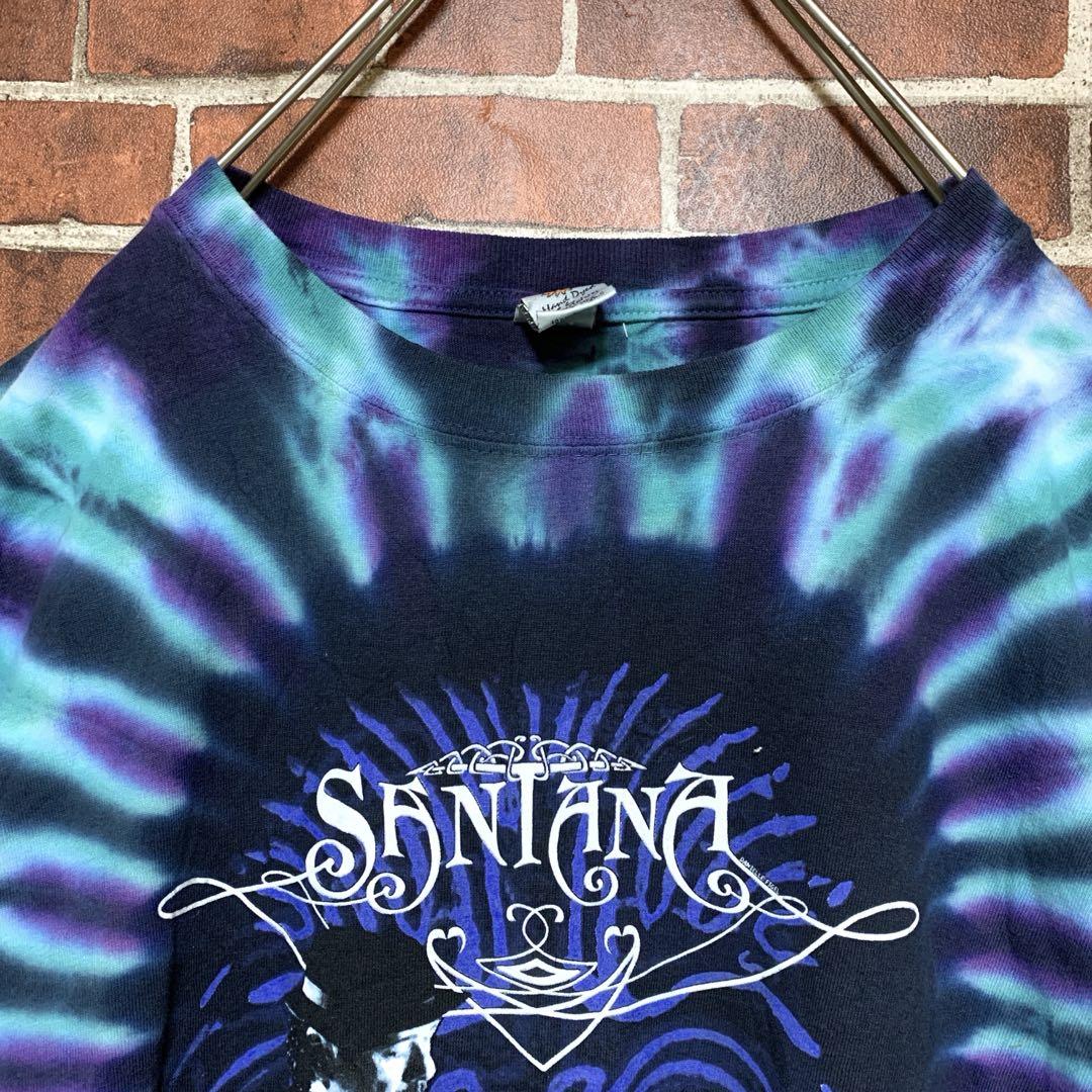 【激レア】90's★SANTANA★サンタナ★タイダイ★染め★バンドTシャツXL